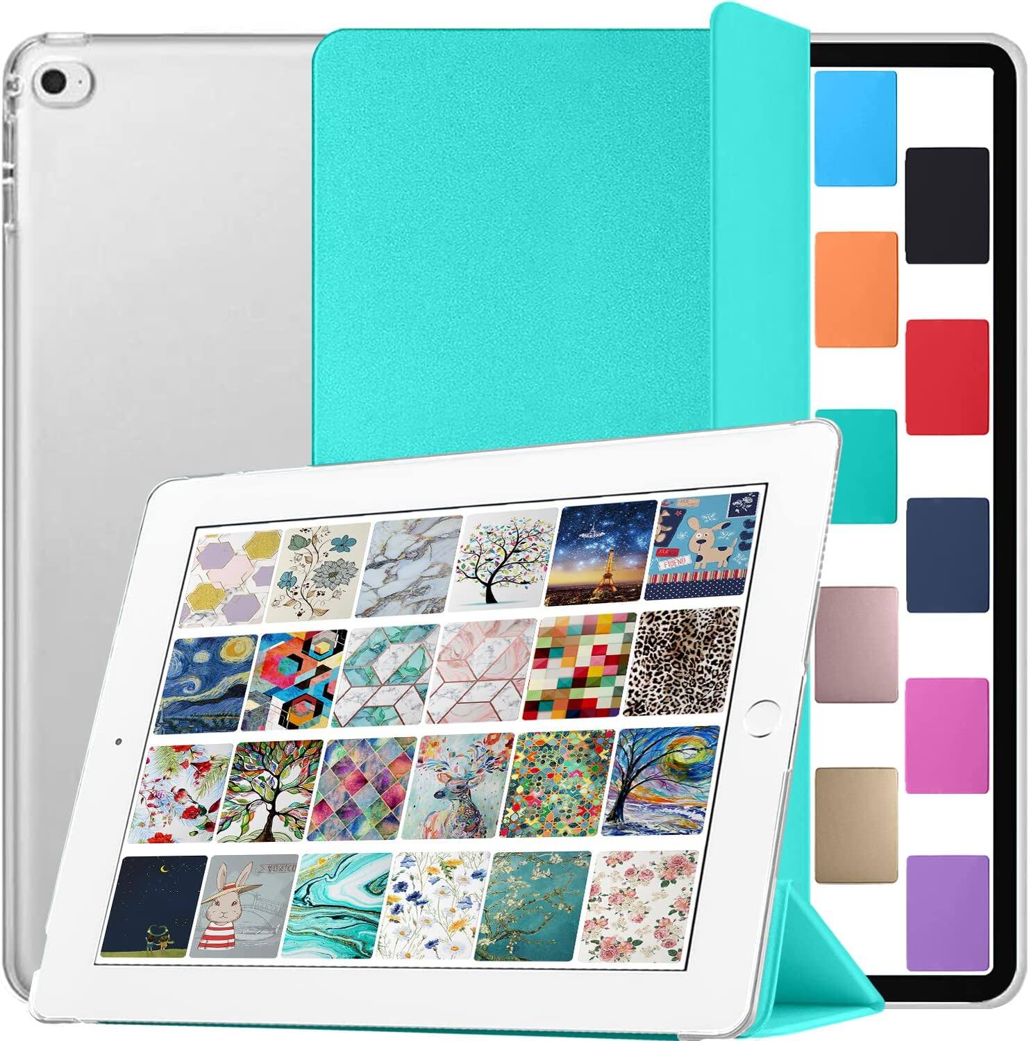 Front. DuraSafe Cases - iPad mini 5 7.9" 2019 Protective Tri-Fold Case with Sleep/Wake Cover A1538 A1550 A2133 A2124 A2126 A2125 - Green.