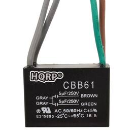 HQRP - Ceiling Fan Motor Capacitor CBB61 5 uF + 5 uF 4-Wire 250 V AC Replacement for Hunter