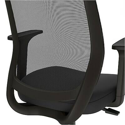 Alt View 4. Staples - Staples Essentials Fabric Drafting Chair with Backrest and Footrest, Black (UN59384) - Black.