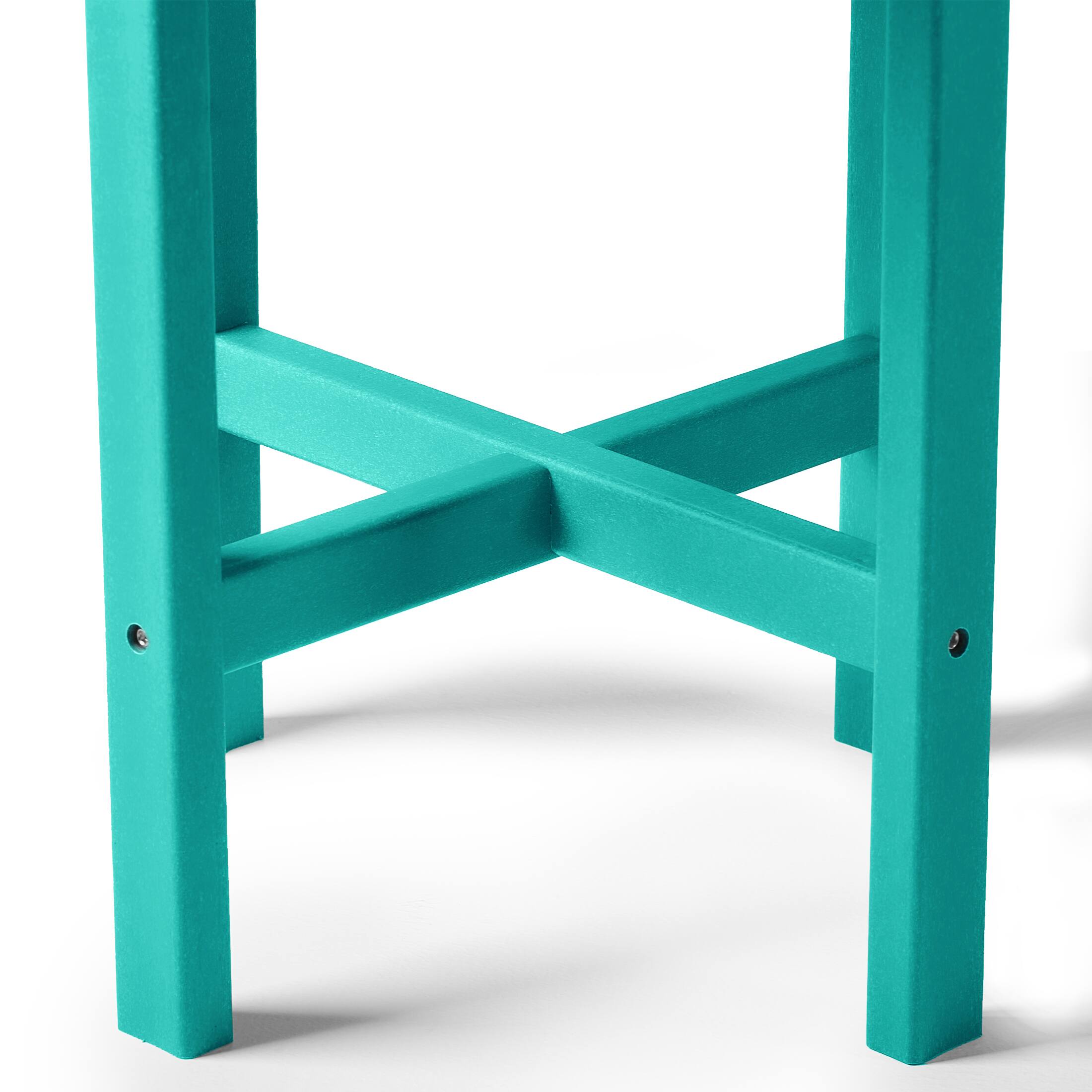 Alt View 5. WestinTrends - WestinTrends Dylan Adirondack Round Outdoor Side Table - Turquoise.