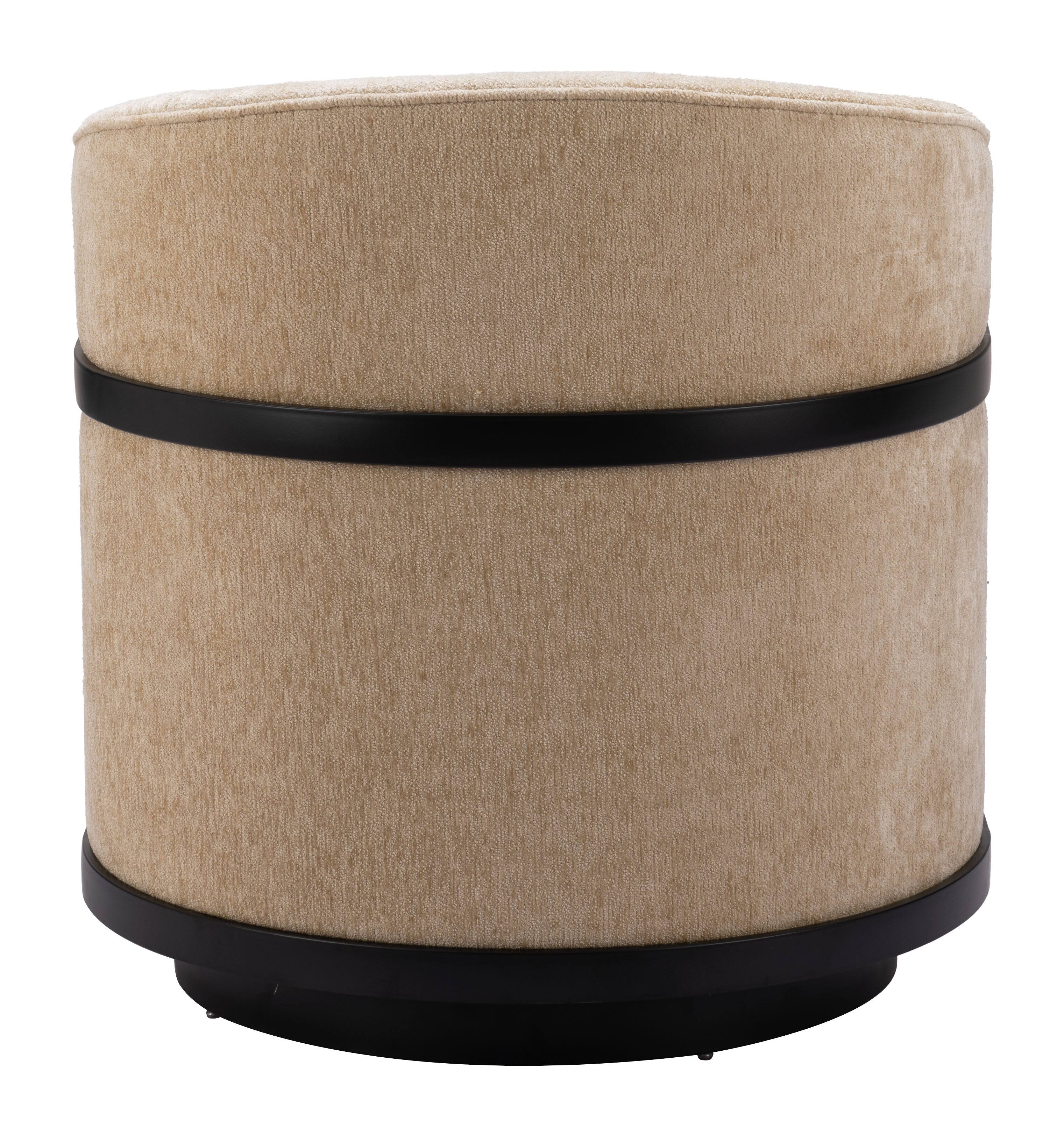 Alt View 2. Hivvago - Hanko Swivel Chair Golden Beige - Golden Beige.