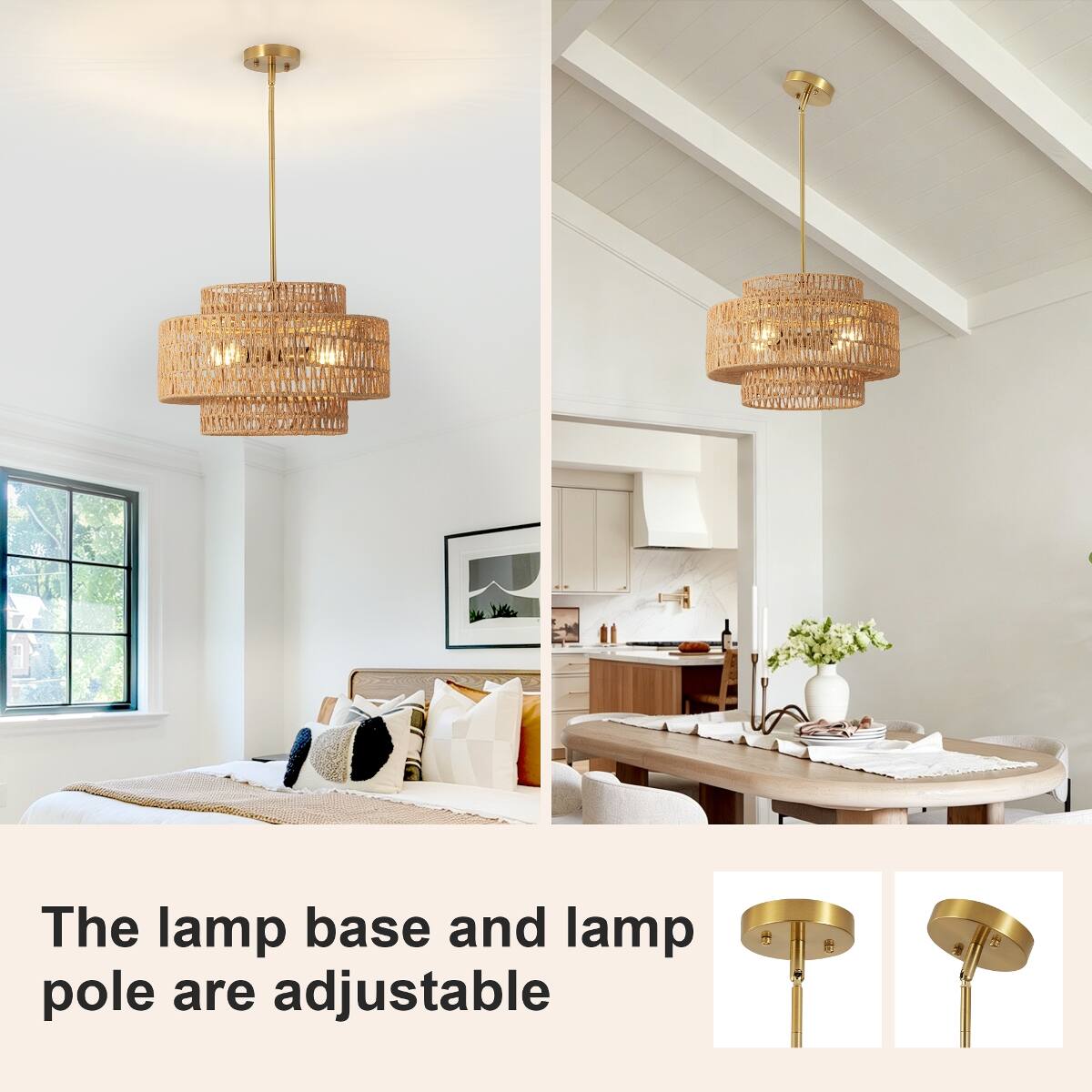 The lamp base and lamp pole are adjustable