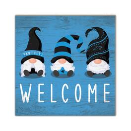 Fan Creations - Carolina Panthers 10'' x 10'' Welcome Gnomes Sign - Multicolor
