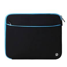 Front. Kitcheniva - Neoprene Laptop Sleeve Case Bag For 17" Laptop Black/Blue - Black/Blue.