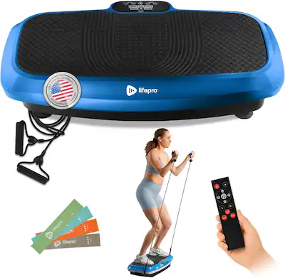 MERACH Vibration Plate Exercise Machine, Whole Body Workout Fitness Platform Motor Speed Control Adjustable Settings Home Training Shaping
