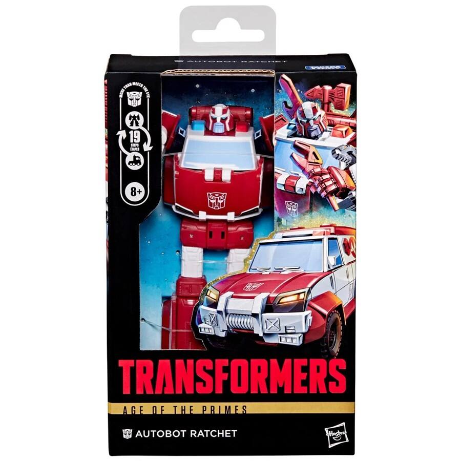 utoco REICHE SAN TRAE SNR i Fon a 19 CTAMID 8+ SS IE TRANSFORMERS AGE OF THE PRIMES AUTOBOT RATCHET