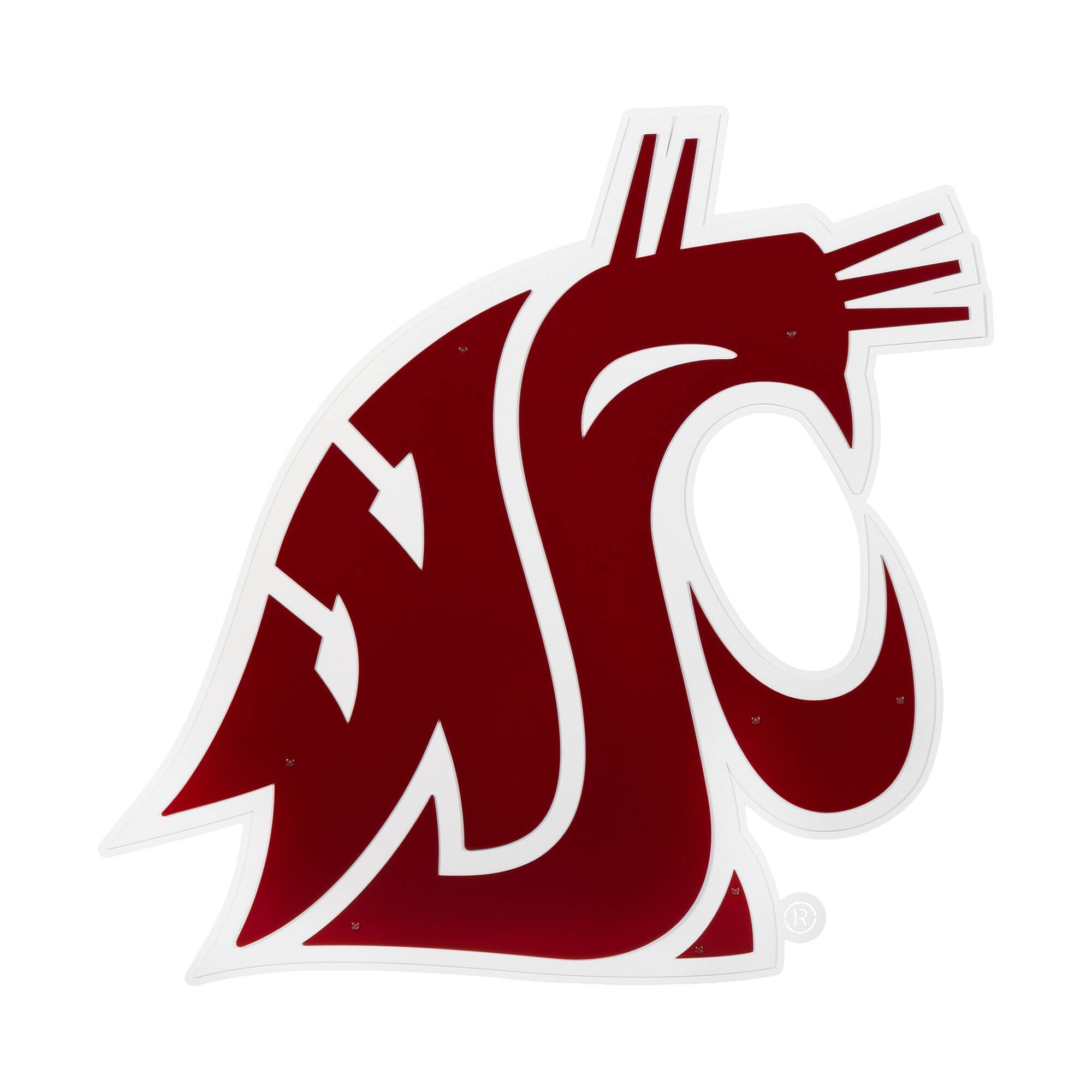 Washington State Cougars 23" Layered Metal Wall Art Sign