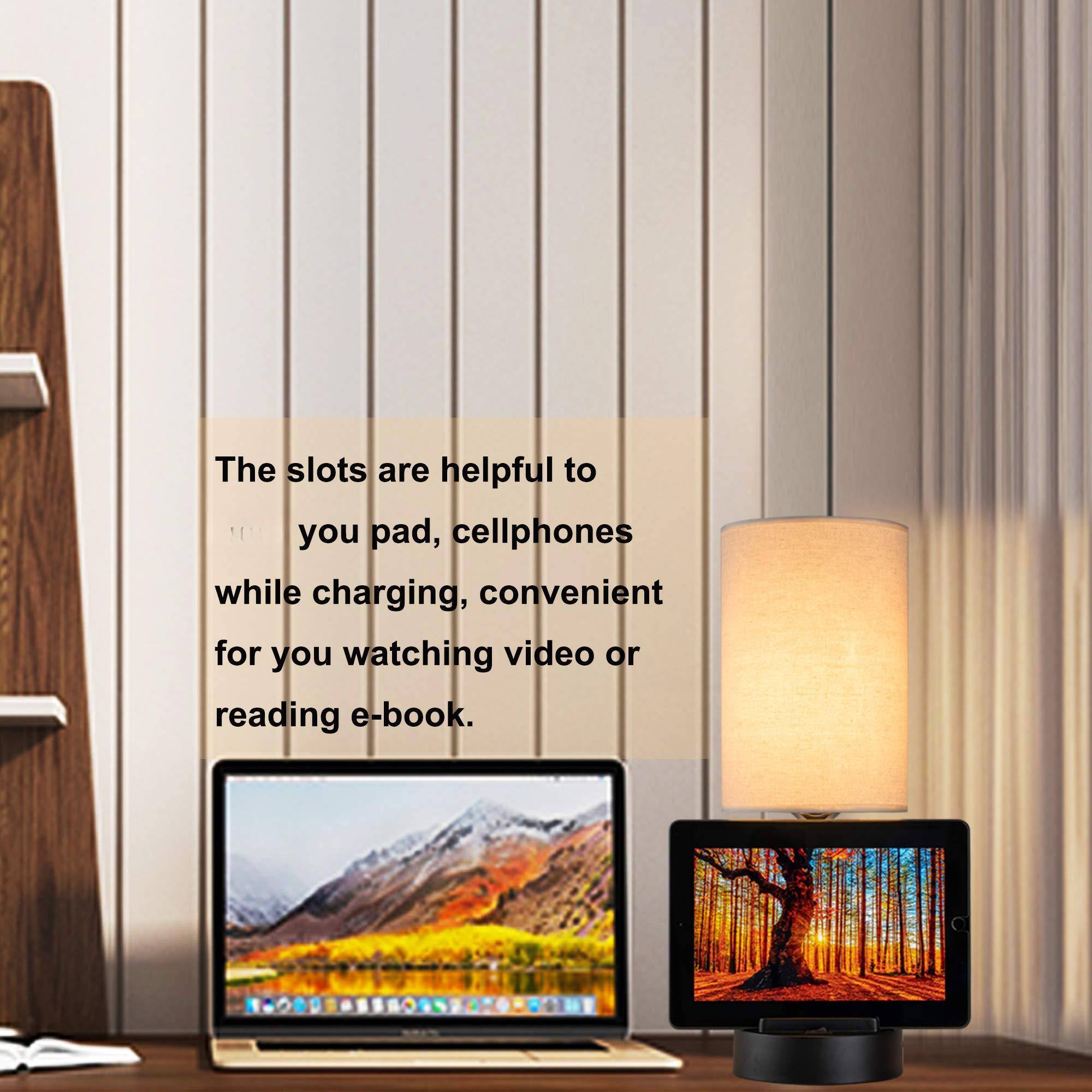 The slots are helpful to you pad, cellphones while charging, convenient for you watching video or reading e-book.