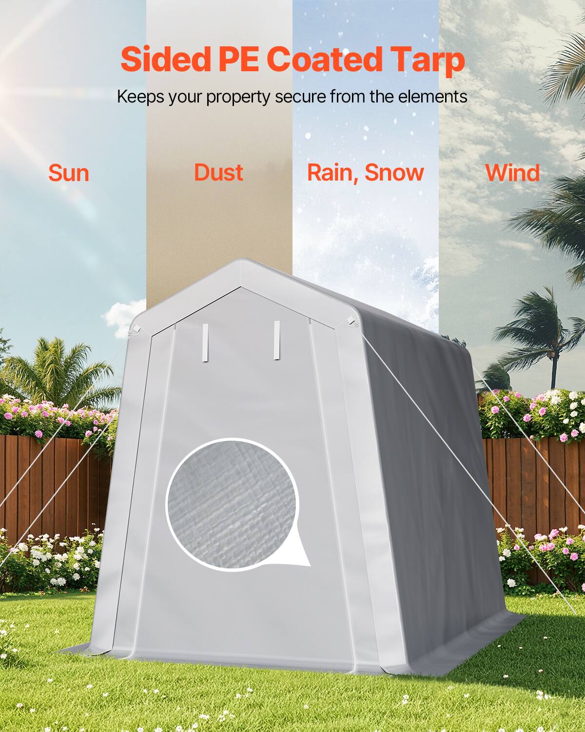 Sided PE Coated Tarp, Keeps your property secure from the elements, Sun, Dust, Rain, Snow, Wind