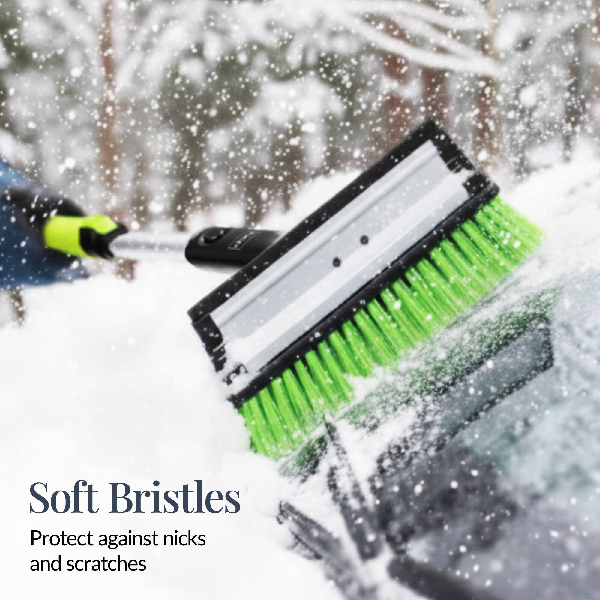 Soft Bristles  
Protect against nicks and scratches
