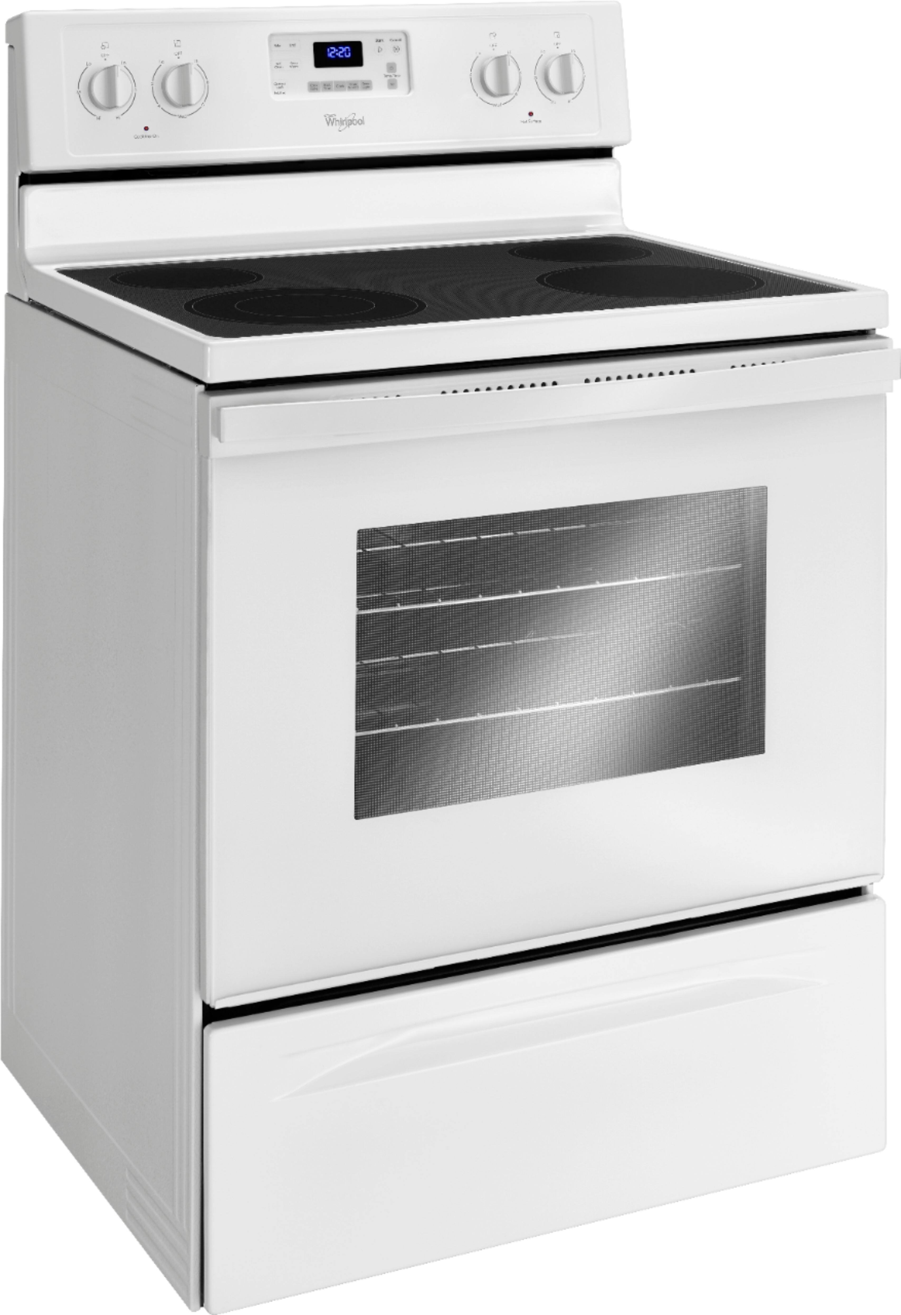whirlpool 4.8 cu ft freestanding electric range white