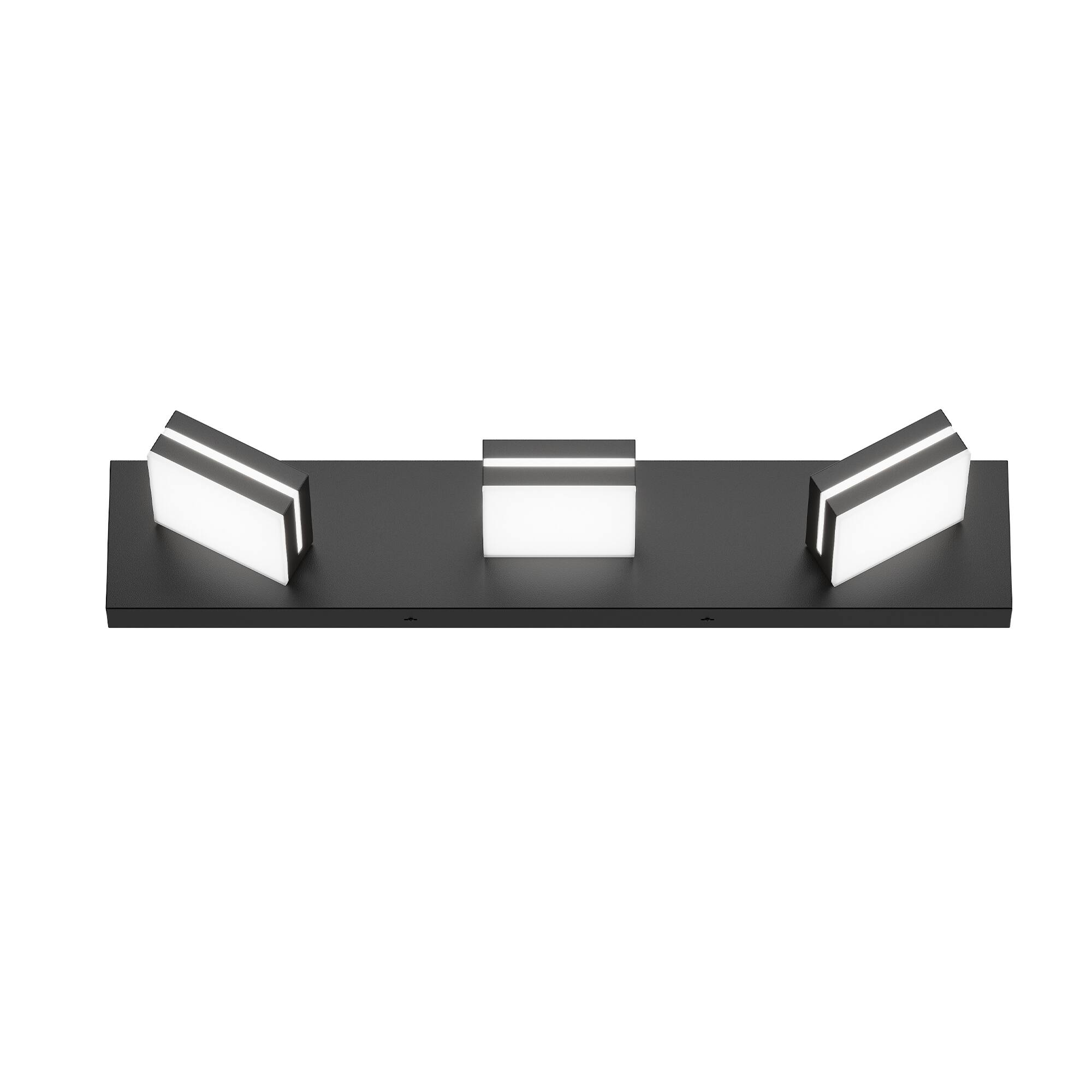 Alt View 5. HOMLUX - 23.62 in. 3 Lights Black LED Vanity Light Bar Vanity Accent Lighting Fixtures and Metal Wall Sconces with Acrylic Shade.