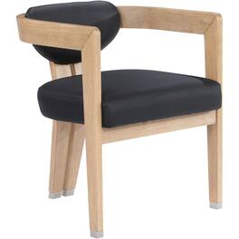 Meridian Furniture - Carlyle Vegan Leather Dining Chair - Black