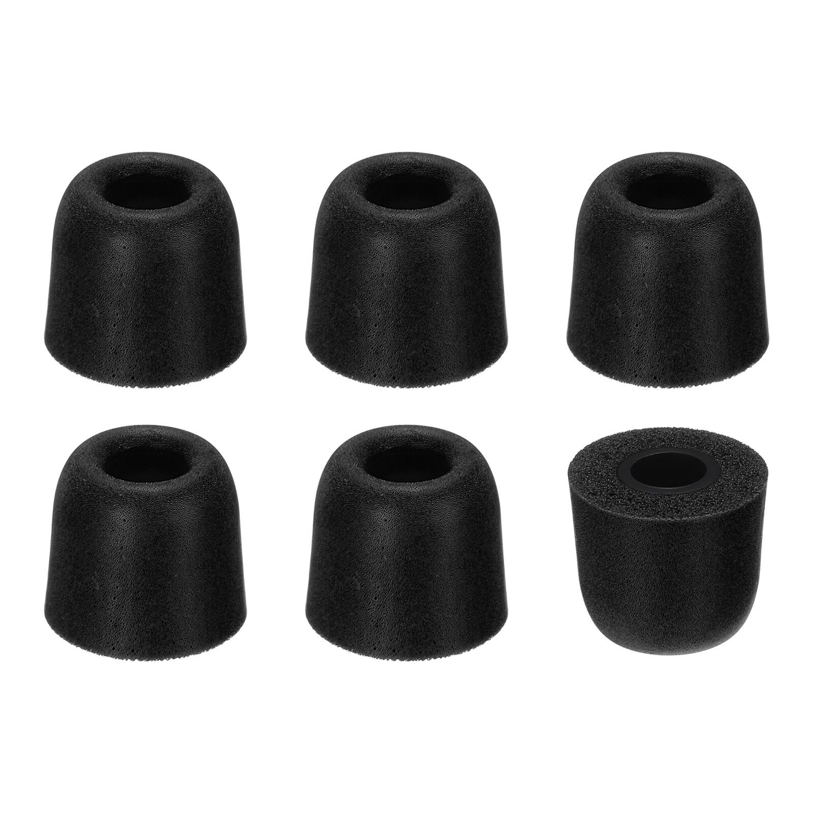 Front. Unique Bargains - Memory Foam Earbud Tips (4.9mm/0.19"), 6pcs/3Pairs - Medium, Noise Isolation, Comfort & Secure Fit for Earphones - Black.