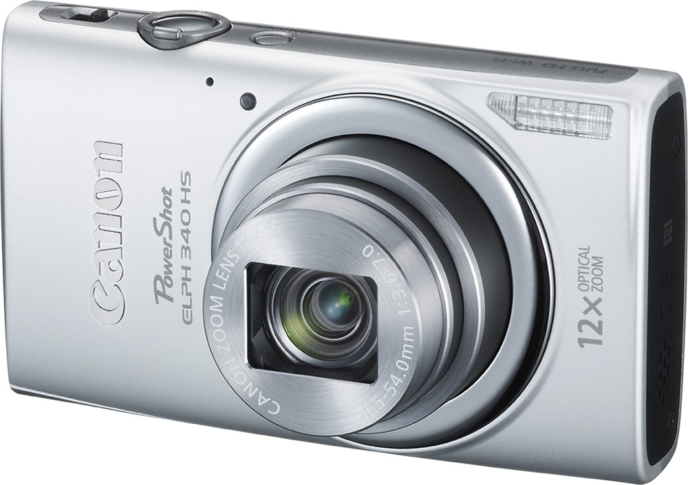 Best Buy: Canon PowerShot ELPH-340 16.0-Megapixel Digital Camera Silver  9347B001