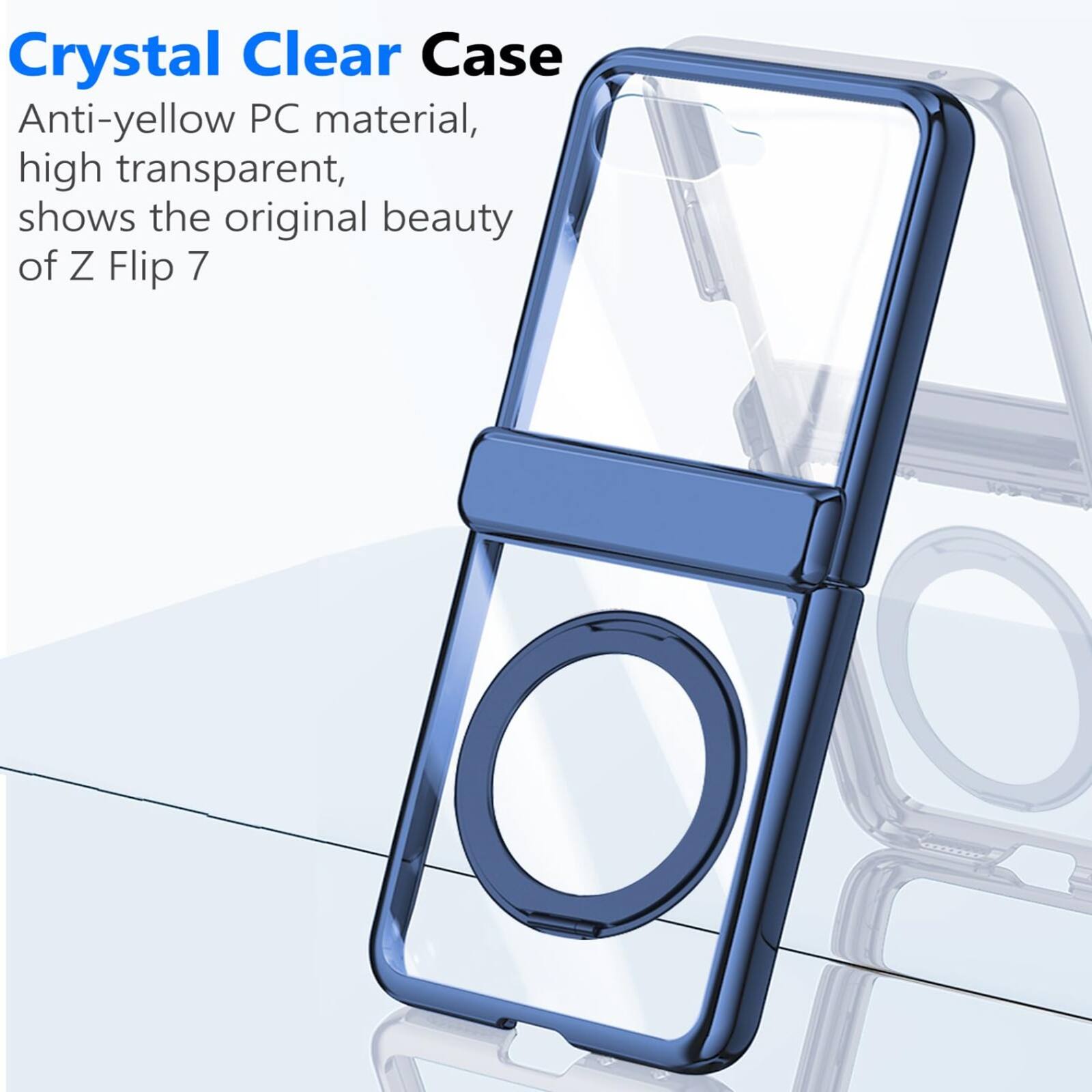Crystal Clear Case  
Anti-yellow PC material, high transparent, shows the original beauty of Z Flip 7