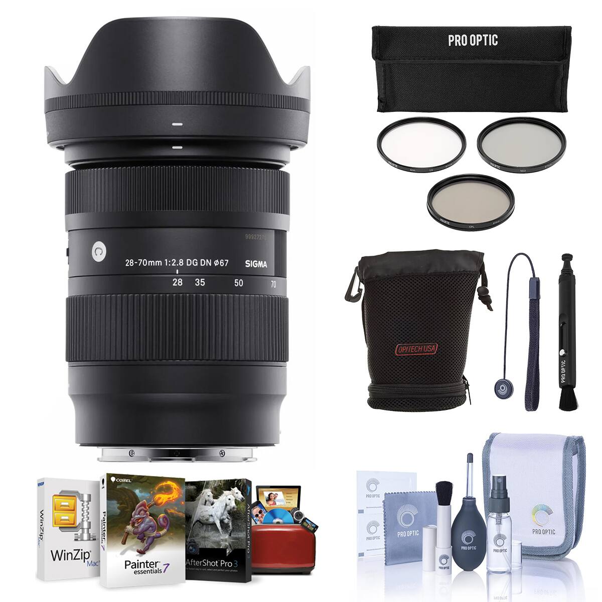 PRO OPTIC 999272 28-70mm 1:2.8 DG DN 67 SIGMA 28 35 50 70 OPITECH USA 34 Winzig  
PaiteC.F WinZip Mac CLAPEL Painter essentials AfterShot Pro 3  
PRO OPTIC - i 1STS E eas PRO OPTIC sud ol