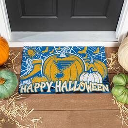Evergreen Enterprises - St. Louis Blues 28" x 16" Happy Halloween Turf Door Mat - Multicolor
