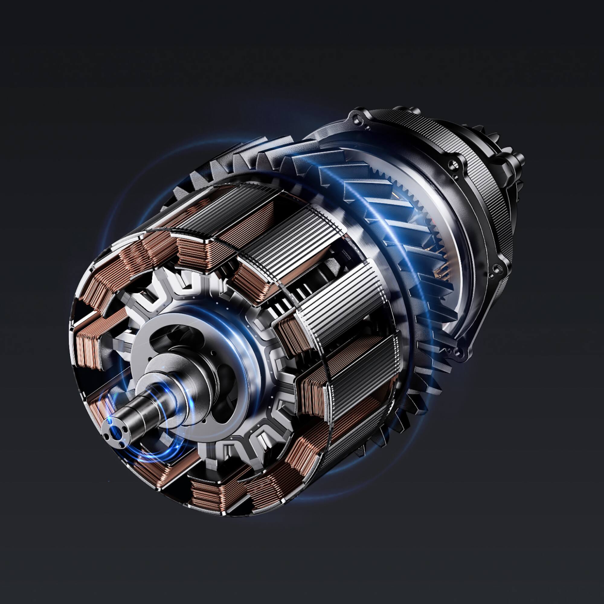 Alt View 9. Dreo - 8 in. Smart Pedestal Floor Fan with Remote, 9 Speeds, 20 dB Quiet, 120° 3D Oscillation, 38"-42" Adjustable Height - Grey.