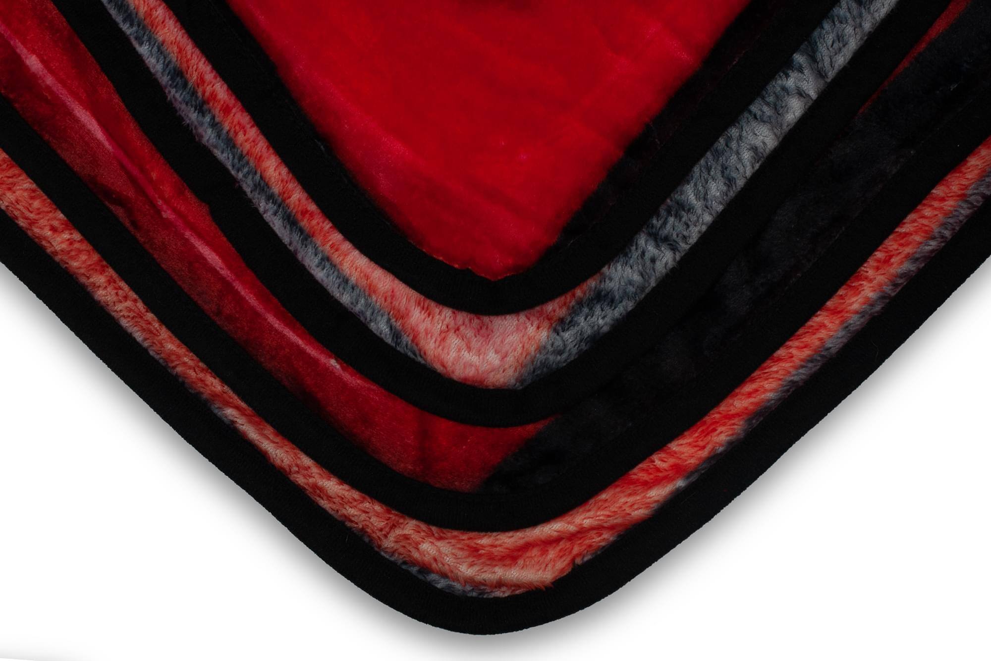 Alt View 2. Just Funky - Japanese Bento Box Large Fleece Throw Blanket | Food Blankets | 60 x 45 Inches - Red.