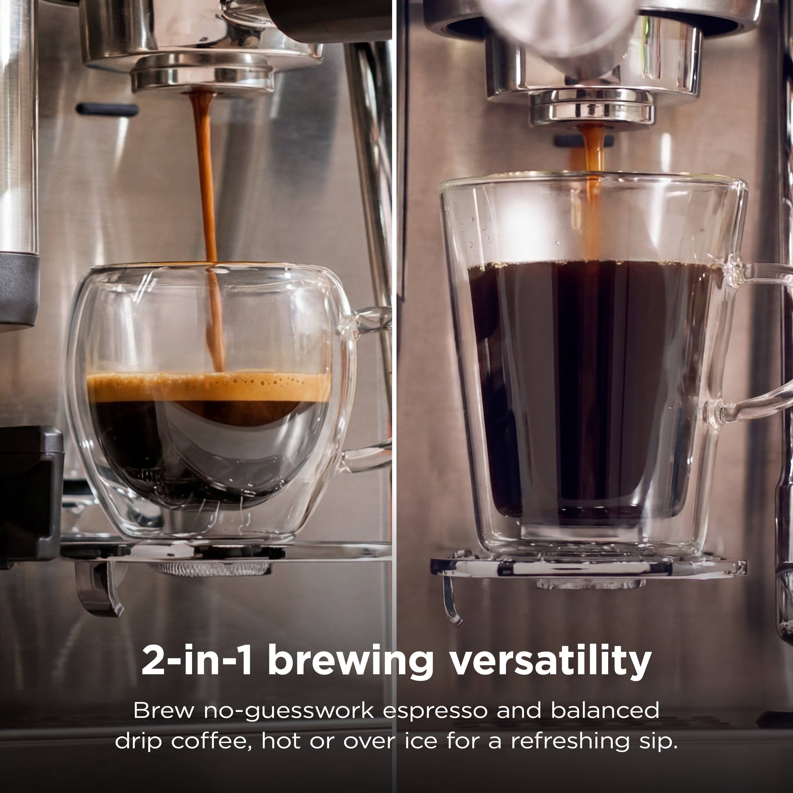 2-in-1 brewing versatility  
Brew no-guesswork espresso and balanced drip coffee, hot or over ice for a refreshing sip.