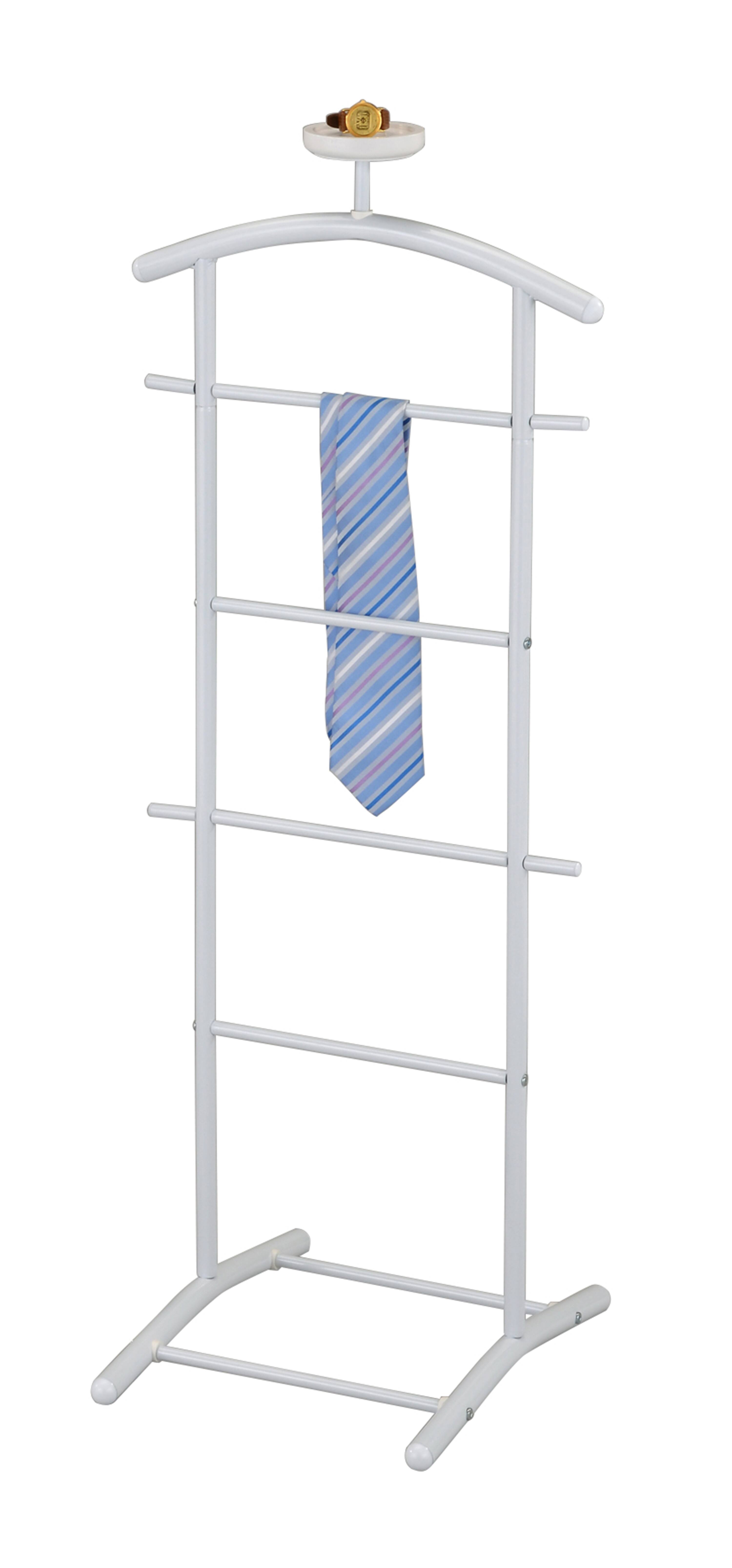 Angle. Kings Brand Furniture - Kings Brand Furniture Menros Metal Suit Valet Stand, Clothes Rack - White.