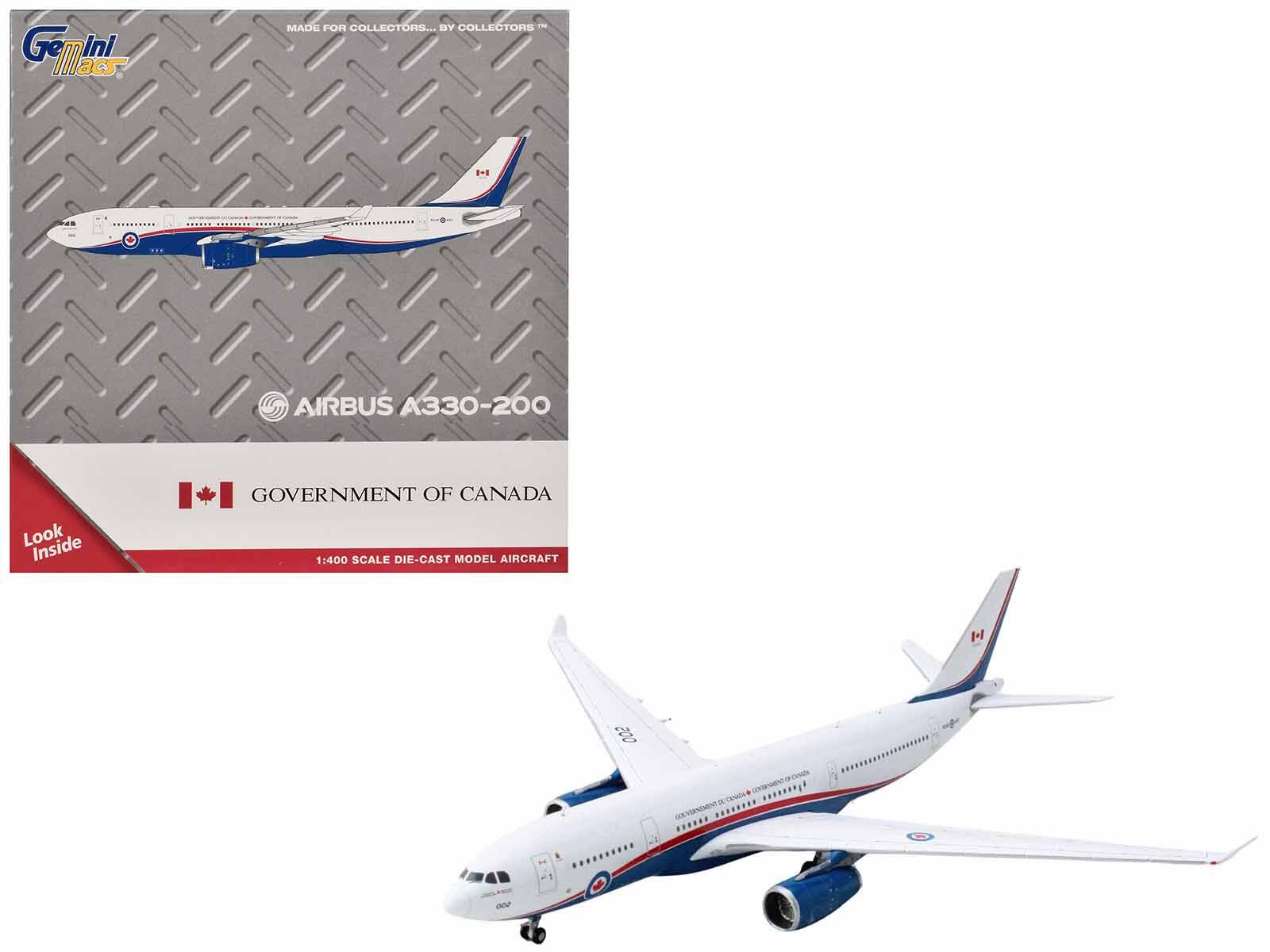 Ge Mini Macs  
MADE FOR COLLECTORS... BY COLLECTORS™  

AIRBUS A330-200  
GOVERNMENT OF CANADA  
1:400 SCALE DIE-CAST MODEL AIRCRAFT  

Look Inside