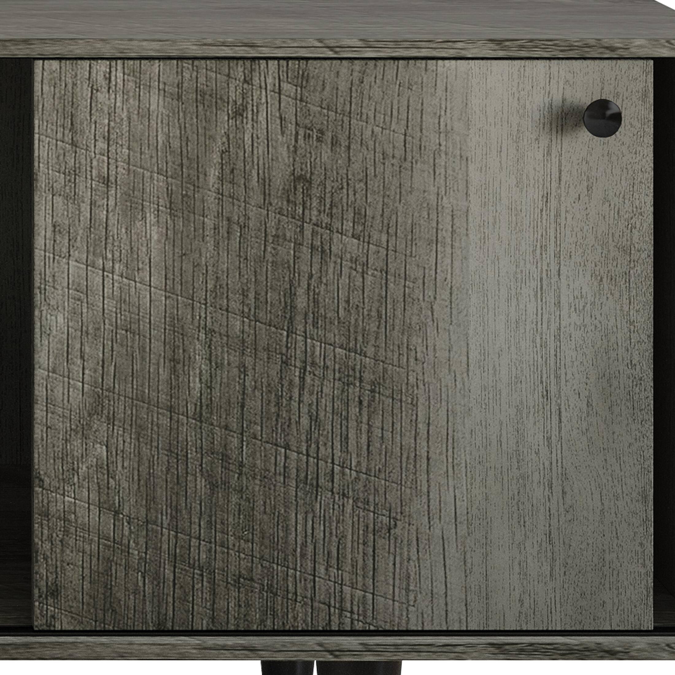Alt View 5. ChaletPosh - Contemporary TV Stand Console with Sliding Door and Ample Storage, Grey - Grey.