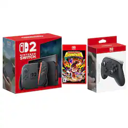 Switch 2 Console with Donkey Kong Bonanza and Pro Controller Bundle - Nintendo Switch 2