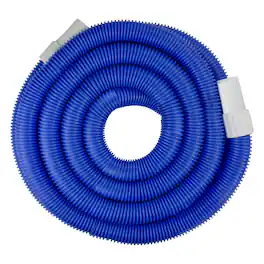 Pool Central - 21' x 1.25" Blow Molded Swimming Pool Vacuum Hose with Swivel Cuffs - Blue