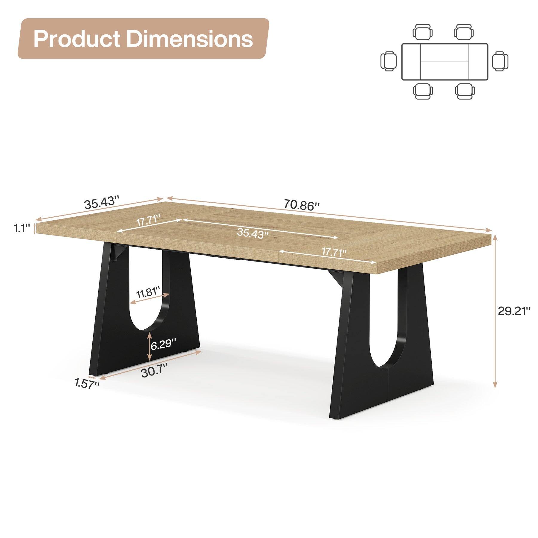 Product Dimensions

1.1"  
35.43" 17.71"  
70.86" 35.43" 17.71"  
11.81"  
29.21"  
1.57"  
6.29" 30.7"
