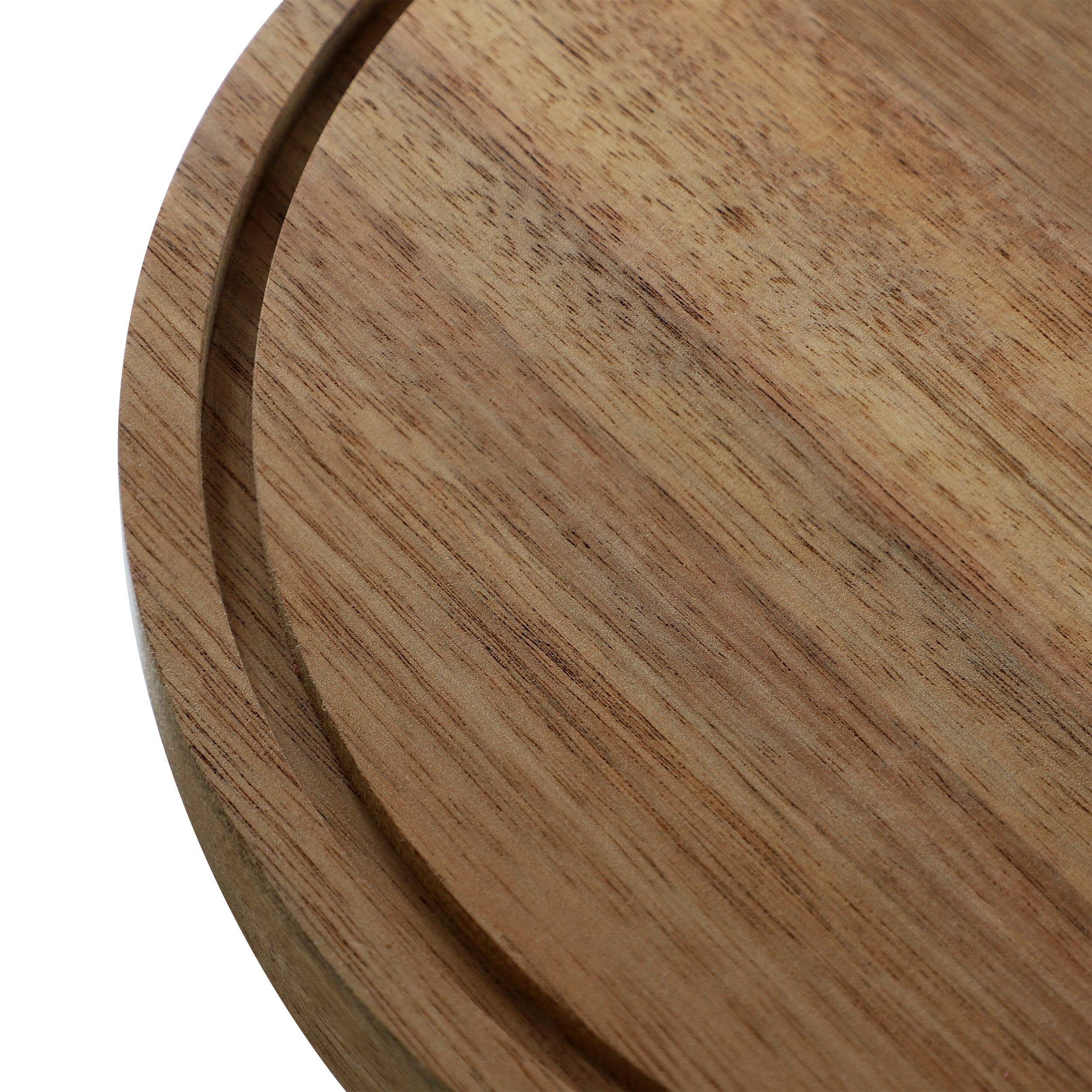 Alt View 1. MegaChef - MegaChef Acacia Wood Multi-Function Cake Stand with Glass Dome Lid - Brown.