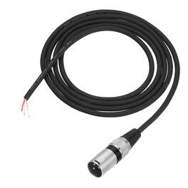Unique Bargains - Audio Extension Cord XLR Male to Bare Wire Open End OFC Microphone Cable, 3-Pin XLR, for DJ PA Amplifier Subwoofer - Black