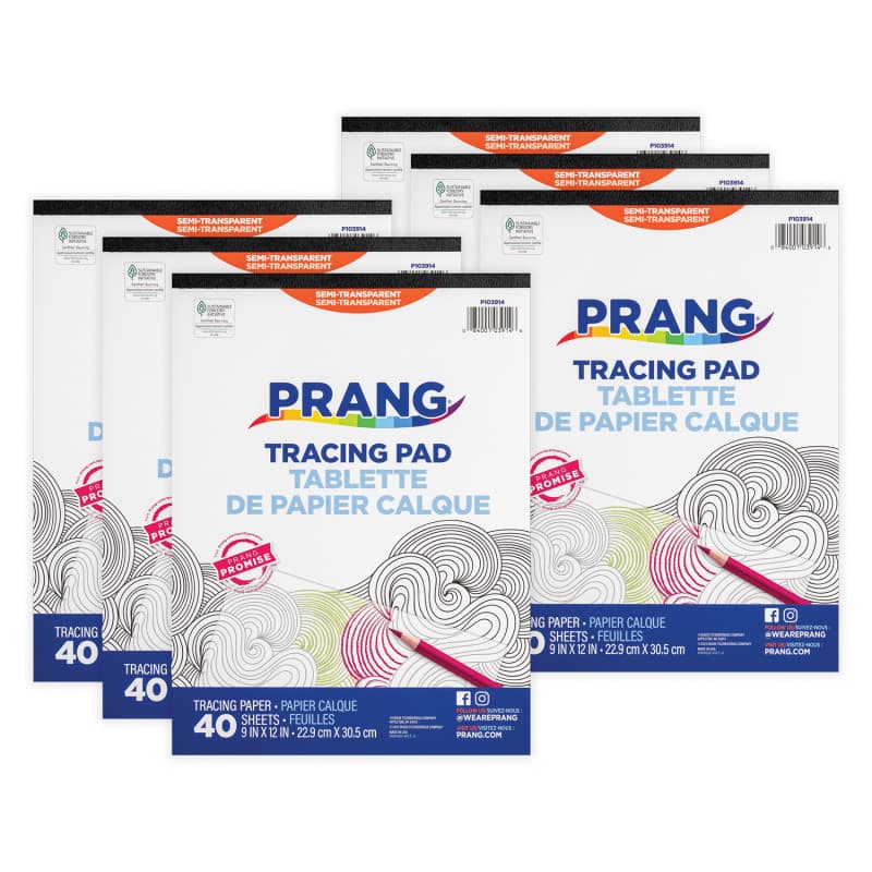 "Prang - Tracing Paper Pad, Translucent, 9"" x 12"", 40 Sheets, Pack of 6" price history on PriceWatchPro