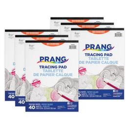 Prang - Tracing Paper Pad, Translucent, 9" x 12", 40 Sheets, Pack of 6