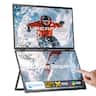 UPERFECT - 18.5" Triple Stacked Touch Portable Monitor, Dual Touch IPS 100Hz, USB-C - Black