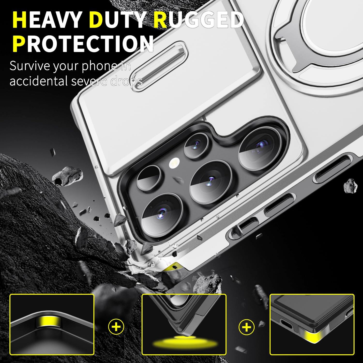 HEAVY DUTY RUGGED PROTECTION  
Survive your phone in accidental severe drops