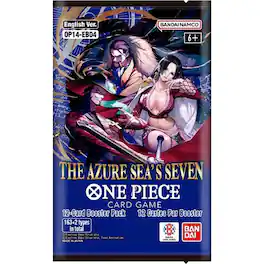 Bandai - One Piece TCG: The Azure Sea's Seven Sleeved Booster Pack (OP-14) - 12 Cards