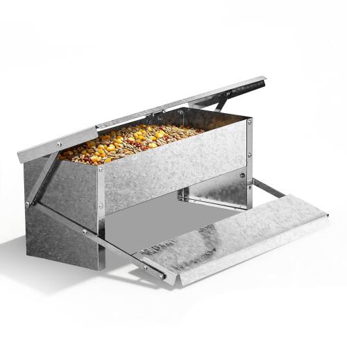 Alt View 8. Winado - Chicken Nesting Boxes, Metal Egg Laying Box Feeder for Garden Chicken Coop - Sliver.