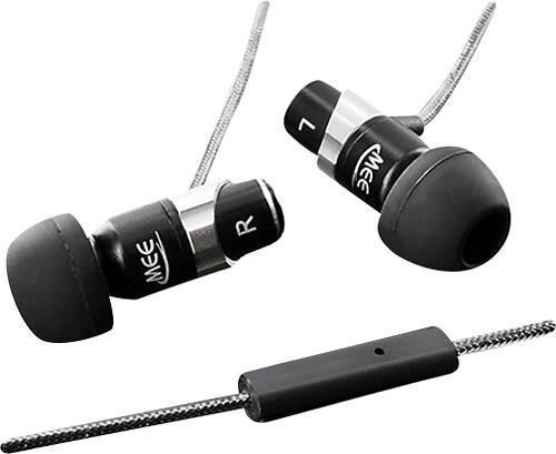 Front Standard. MEElectronics - Original M Series M21P Earbud Headphones - Black.