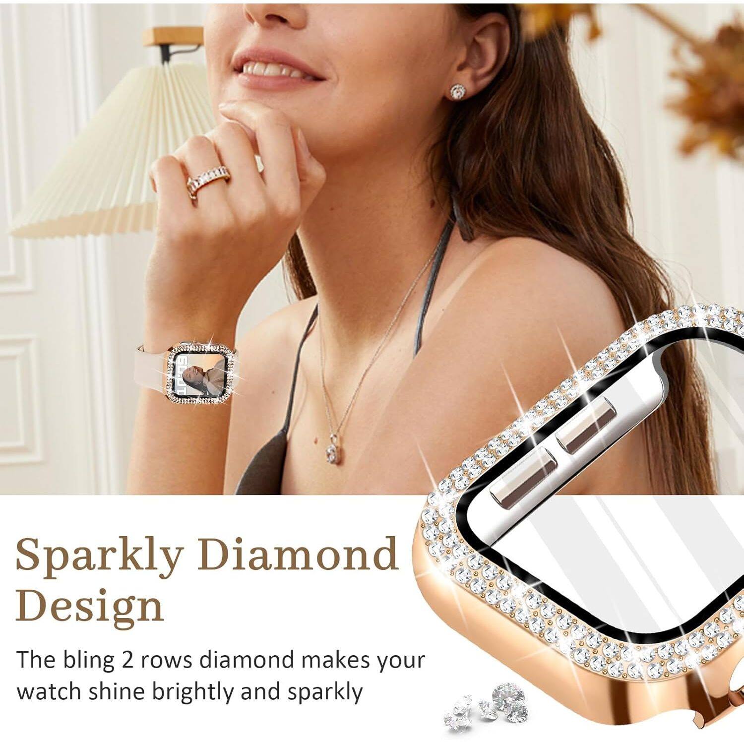 Sparkly Diamond Design

The bling 2 rows diamond makes your watch shine brightly and sparkly