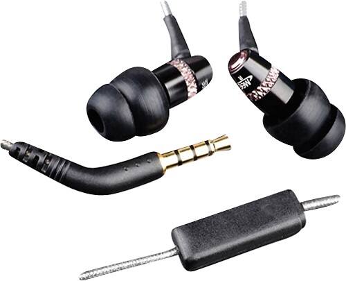 Front Standard. MEElectronics - M11P+ Earbud Headset - Black.