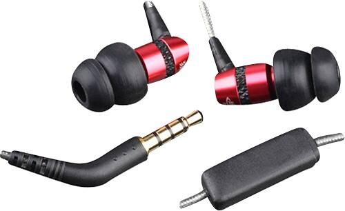 Front Standard. MEElectronics - M11P+ Earbud Headset - Red.