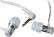 Front Standard. MEElectronics - Original M Series M16 Earbud Headphones - Silver.
