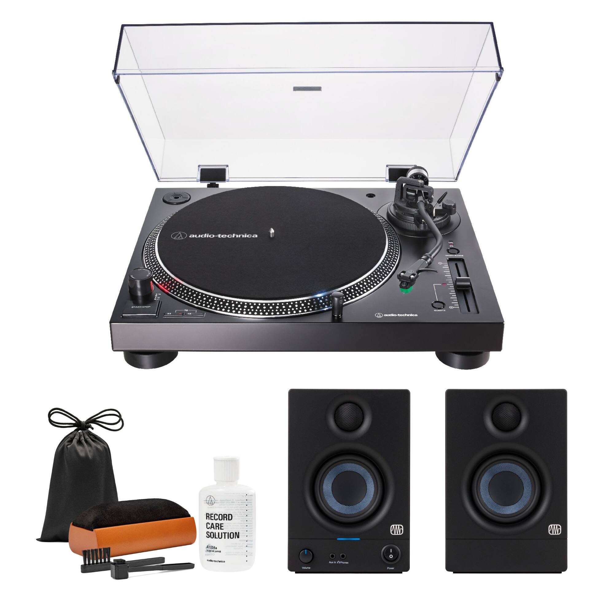 Audio-Technica - AT-LP120X-USB Turnable with 2nd Gen Presonus Monitors Bundle
