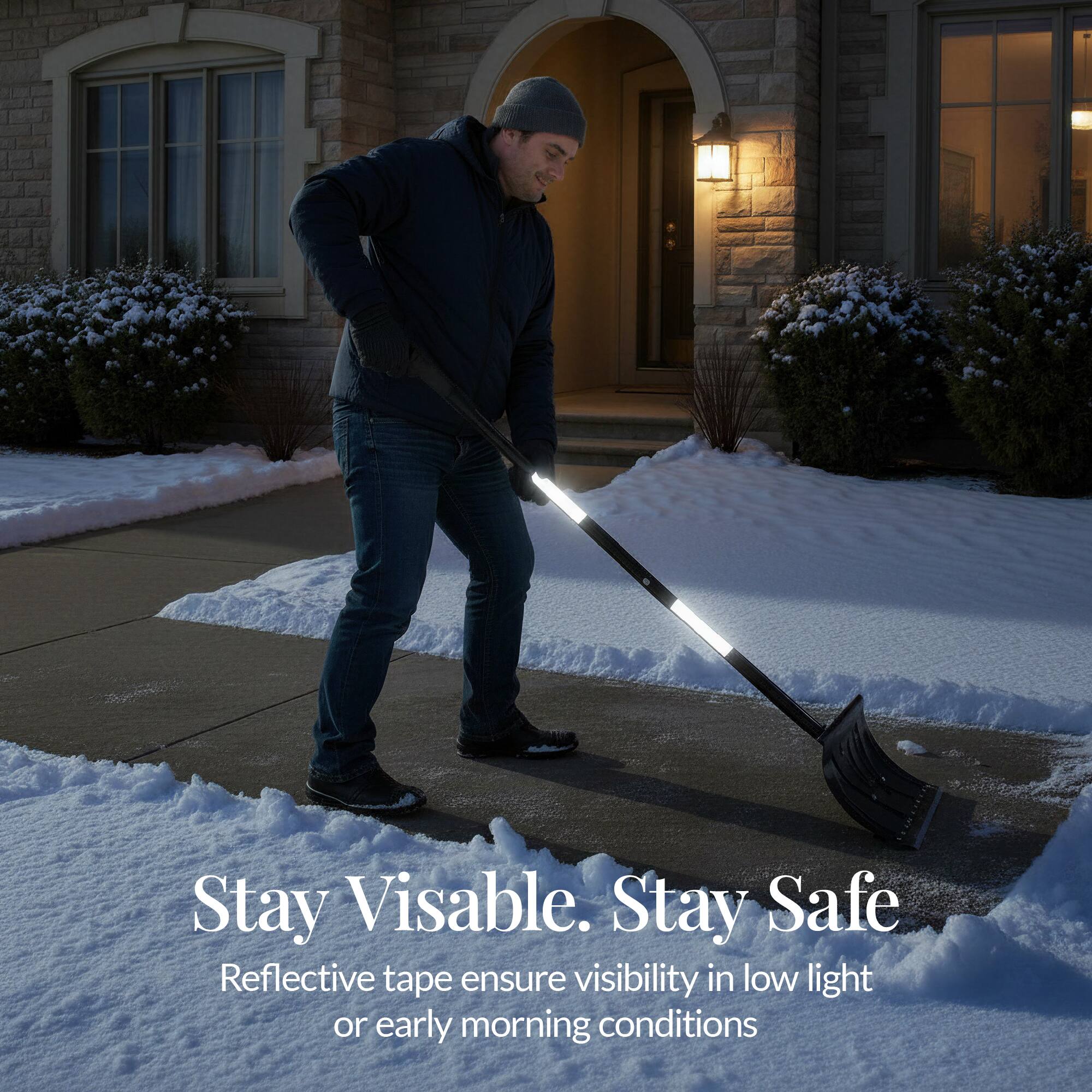 Stay Visible. Stay Safe

Reflective tape ensures visibility in low light or early morning conditions