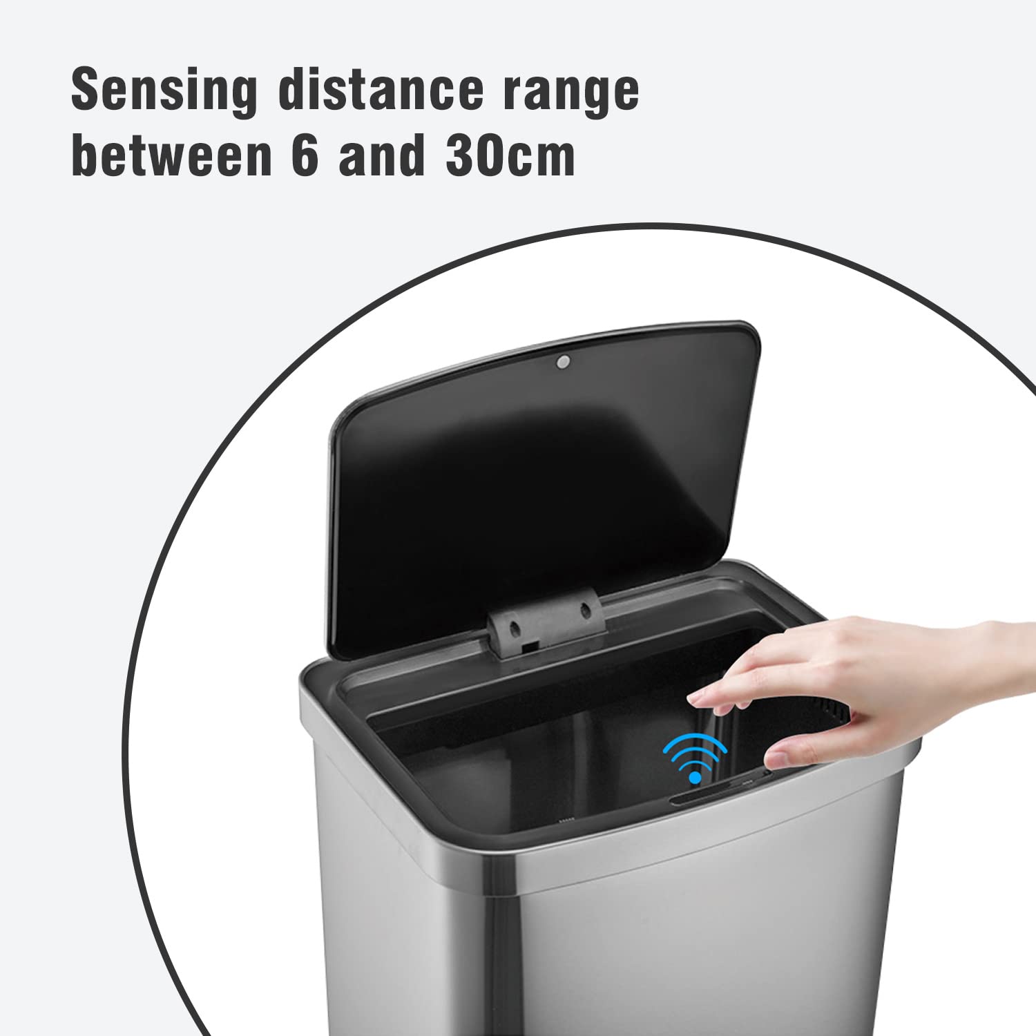 Sensing distance range between 6 and 30cm