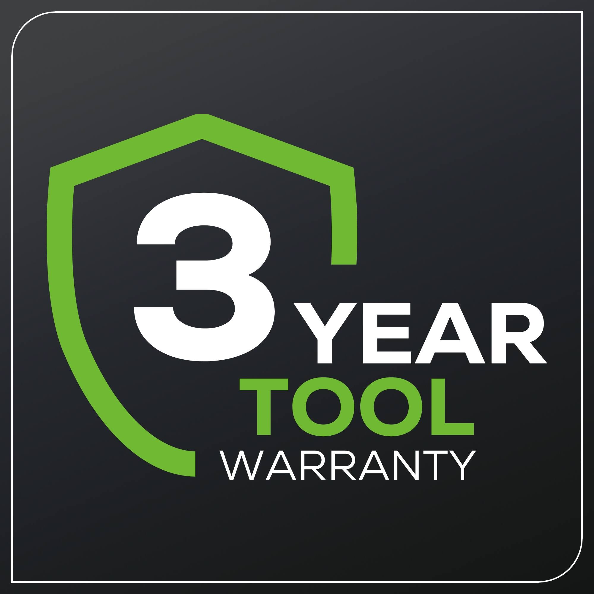 3 YEAR TOOL WARRANTY