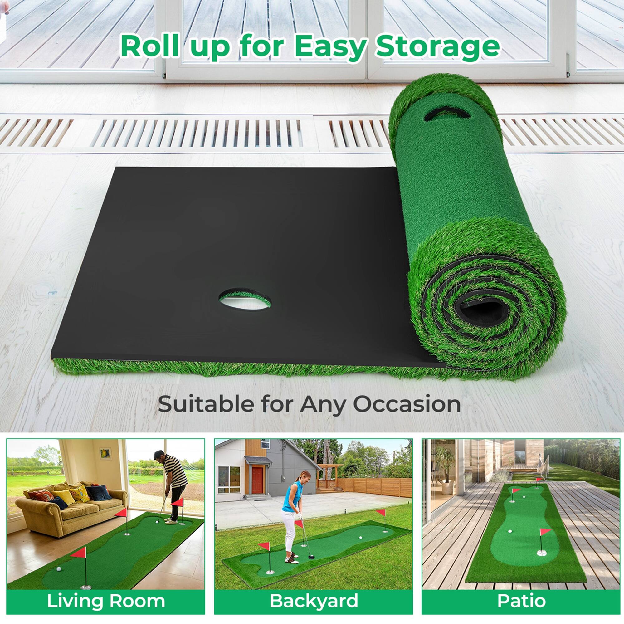 Roll up for Easy Storage

Suitable for Any Occasion

Living Room

Backyard

Patio