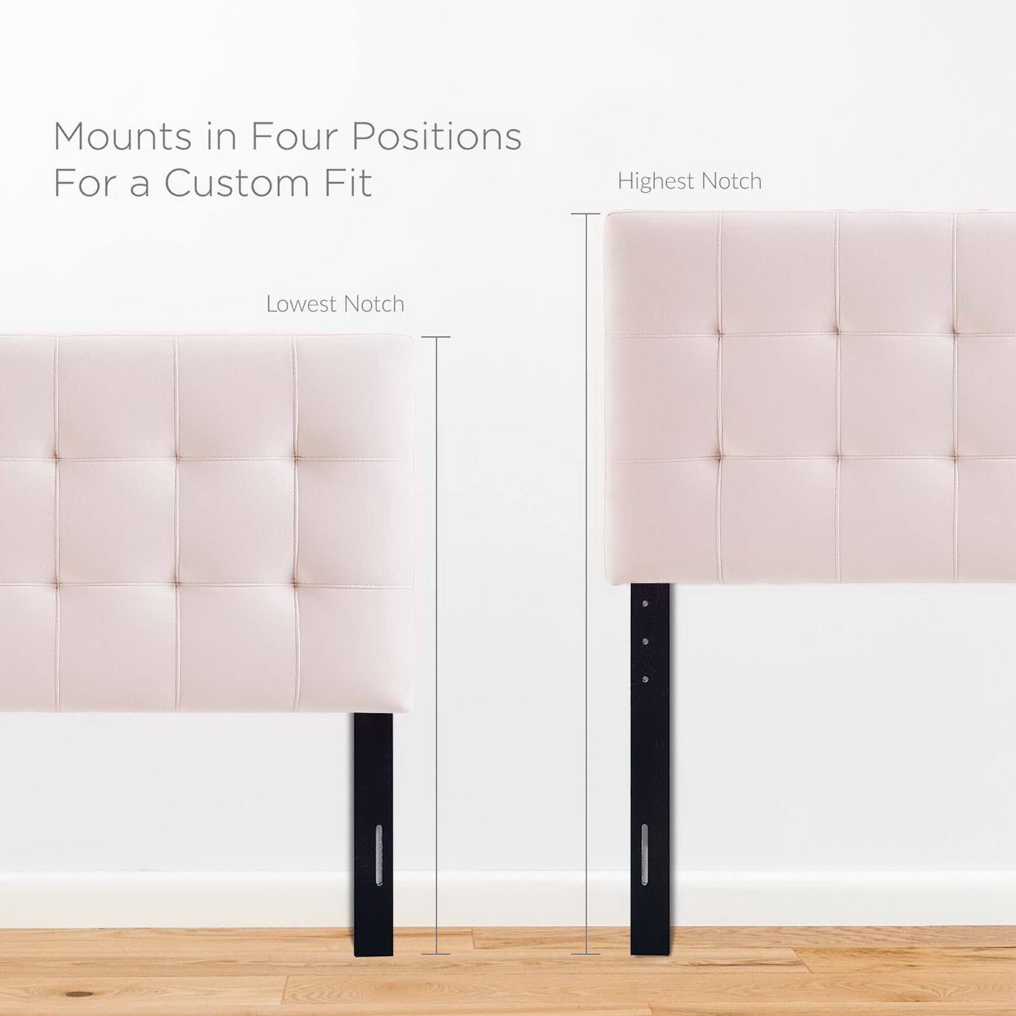 Mounts in Four Positions  
For a Custom Fit  

Lowest Notch  
Highest Notch